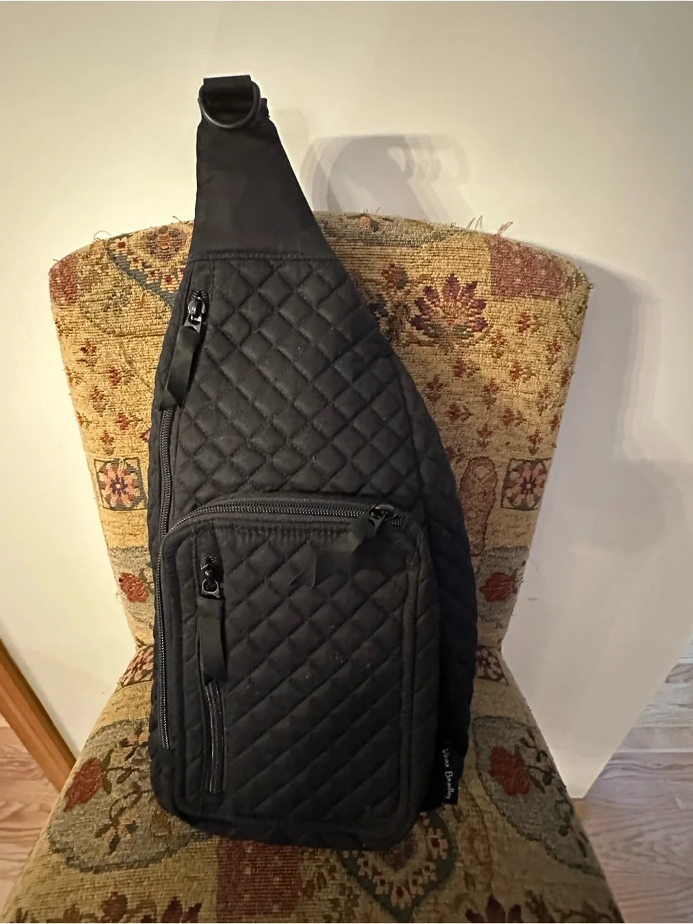 Vera Bradley Quilted Sling Bag - Black